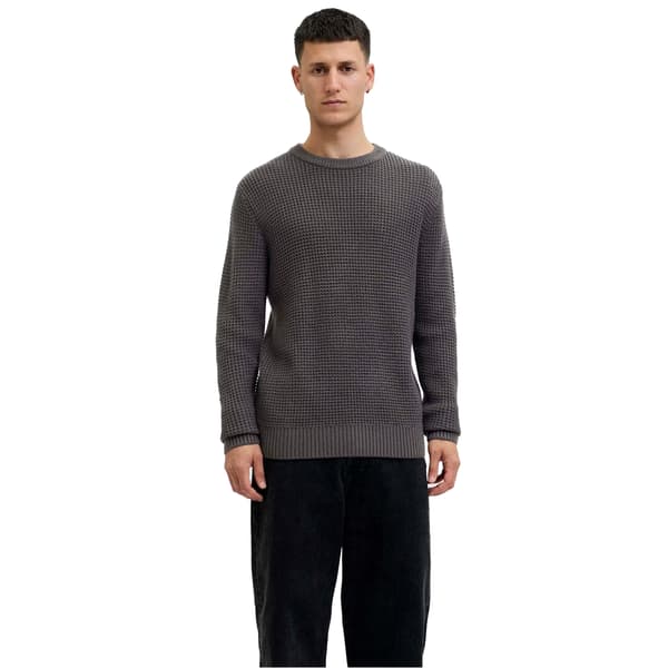 Jack And Jones Herr Texturerad Långärmad Tröja S Asfalt Asphalt S