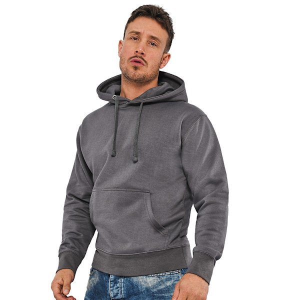 Casual Classics Herr Ringspun Bomulls Hoodie XL Kolgrå Charcoal XL