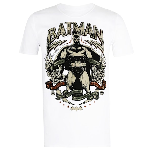 Batman Mens Gotham Hero T-Shirt XL Vit/Grå/Svart White/Grey/Black XL