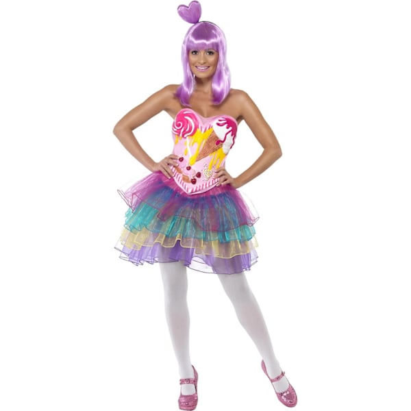Smiffys Dam/Dam Candy Queen Kostym S Flerfärgad Multicoloured S