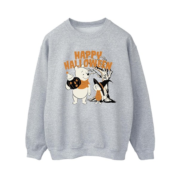 Disney Dam/Damer Winnie The Pooh Och Piglet Happy Halloween Sports Grey XXL