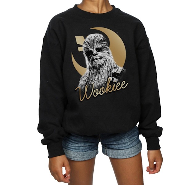 Star Wars Girls The Last Jedi Gold Chewbacca Sweatshirt 12-13 Y Black 12-13 Years