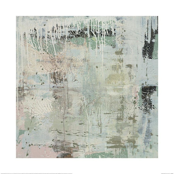 Soozy Barker Woodland Brook Print 60cm x 60cm Vit/Grå White/Grey 60cm x 60cm