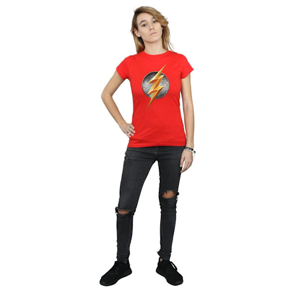 The Flash Dam/Damer Logotyp Bomull T-shirt L Röd Red L