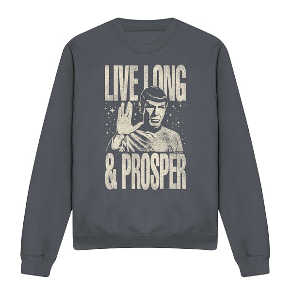 Star Trek: The Original Series Unisex Vuxen Prosper Spock Tröja Charcoal L