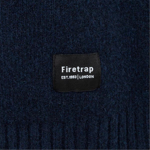 Firetrap Herr Crew Neck Ärmlös Tröja Västen L Marinblå Navy L