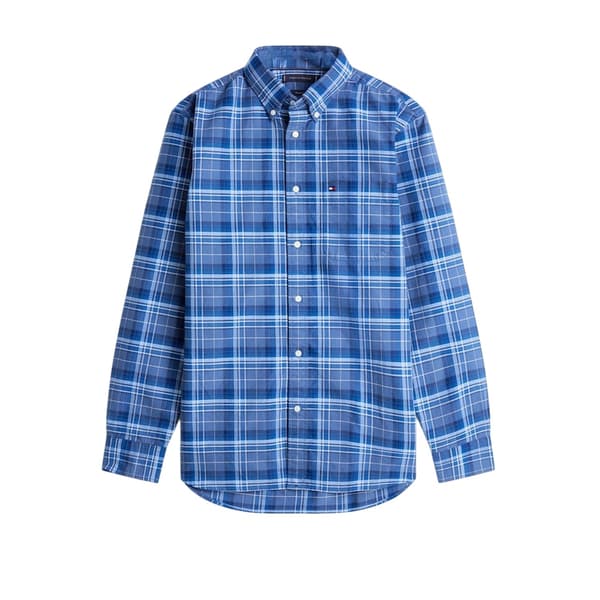 Tommy Hilfiger Herr Regular Button-Down Skjorta XL Svart/Rutig Black/Check XL