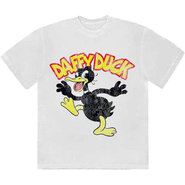 Looney Tunes Unisex Vuxen Daffy Duck T-shirt med Korta Ärmar XL Vit White XL