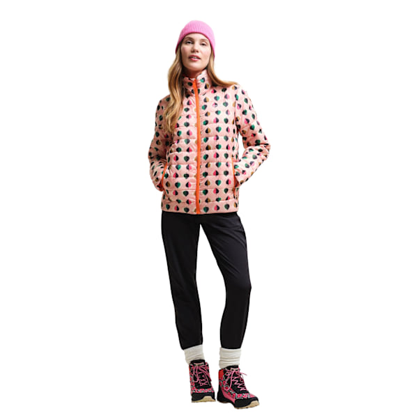 Regatta Dam/Kvinnor Orla Kiely Tiny Elm Baffled Vadderad Jacka Pink 10 UK