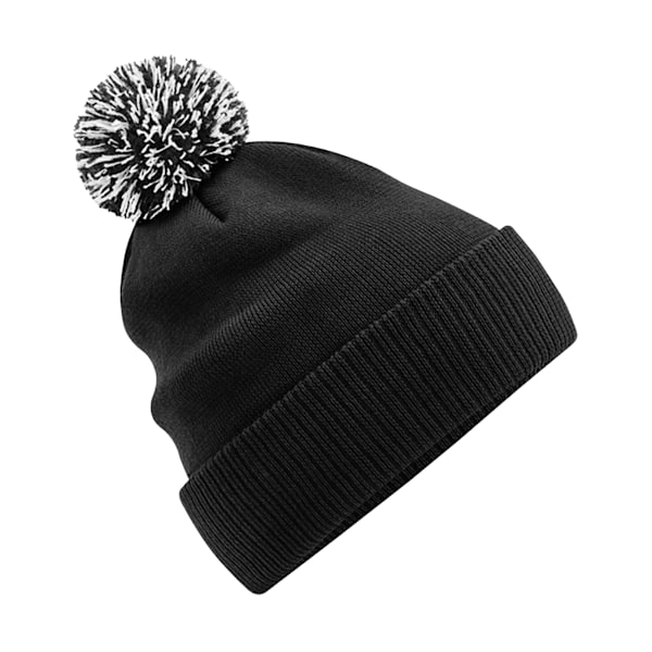 Beechfield Snowstar Återvunnen Mössa One Size Svart/Vit Black/White One Size