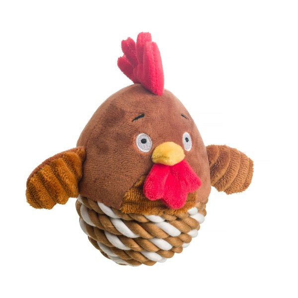 House Of Paws Chicken Rope Dog Toy One Size Brun/Röd Brown/Red One Size