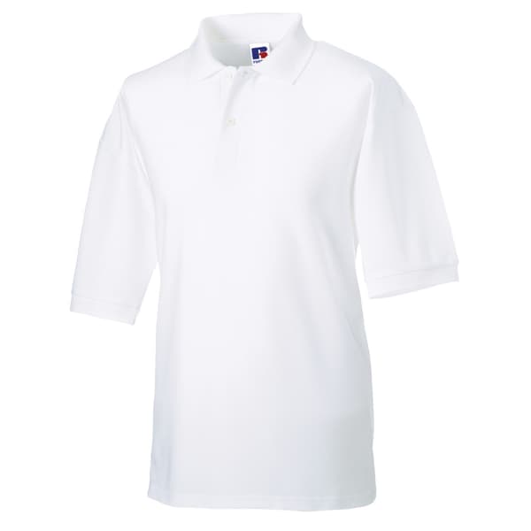 Russell Herr Classic Kortärmad Polycotton Pikétröja M Vit White M