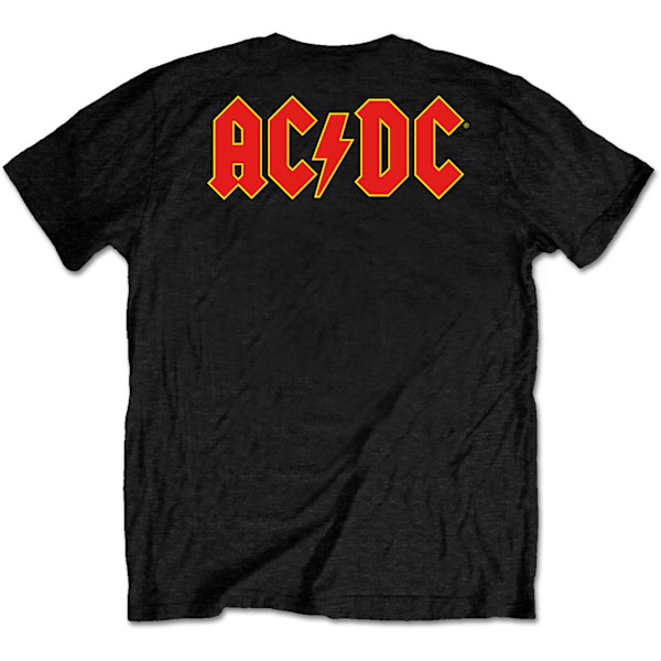 AC/DC Unisex Vuxen Baktryck Logo T-shirt L Svart Black L