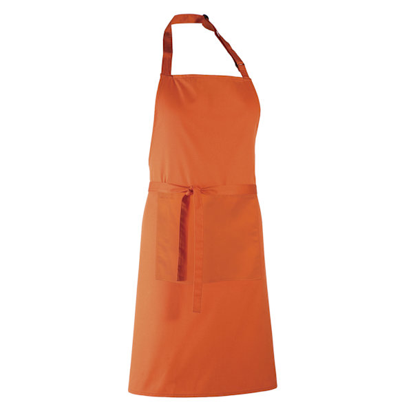 Premier Dam/Kvinnors Färger Bip Förkläde Med Ficka / Arbetskläder Orange One Size