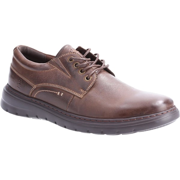 Hush Puppies Herr Triton Läder Casual Skor 6 UK Brun Brown 6 UK