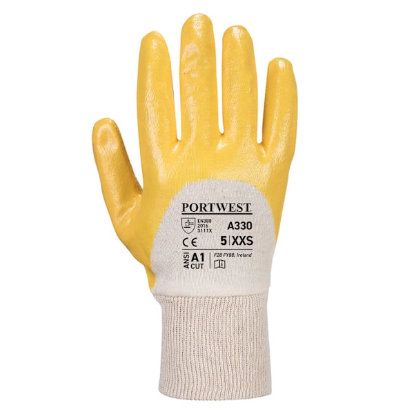 Portwest Unisex Vuxen A330 Lätta Nitril Säkerhetshandskar M Yellow M