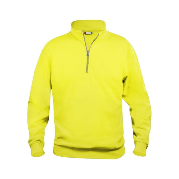 Clique Unisex Vuxen Basic Half Zip Sweatshirt S Synlighet Gul Visibility Yellow S