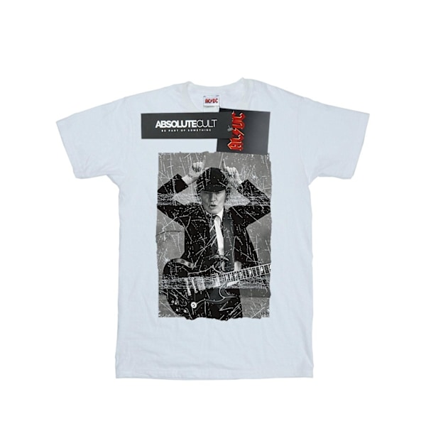 AC/DC Herr Angus Young Distressed Photo T-Shirt L Vit White L