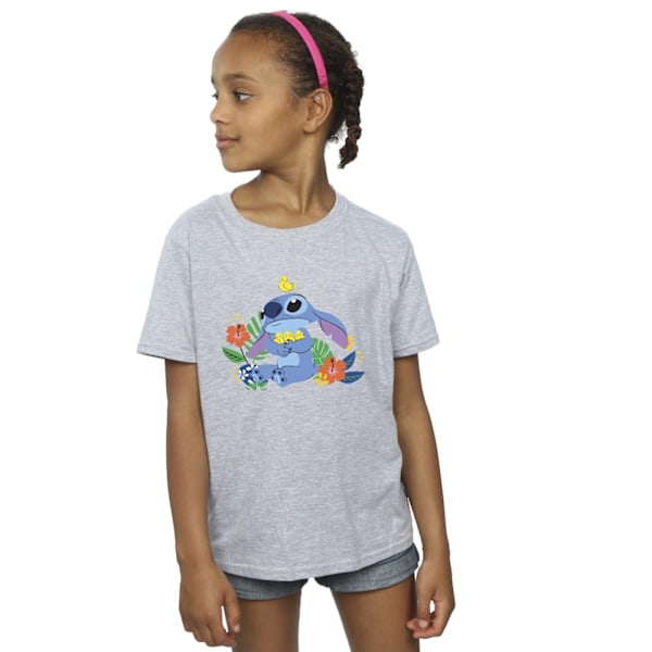 Disney Girls Lilo & Stitch Birds Bomull T-shirt 5-6 År Sport Sports Grey 5-6 Years