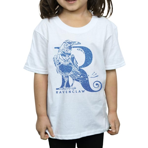 Harry Potter flickor Ravenclaw glitter bomull T-shirt 12-13 år White 12-13 Years