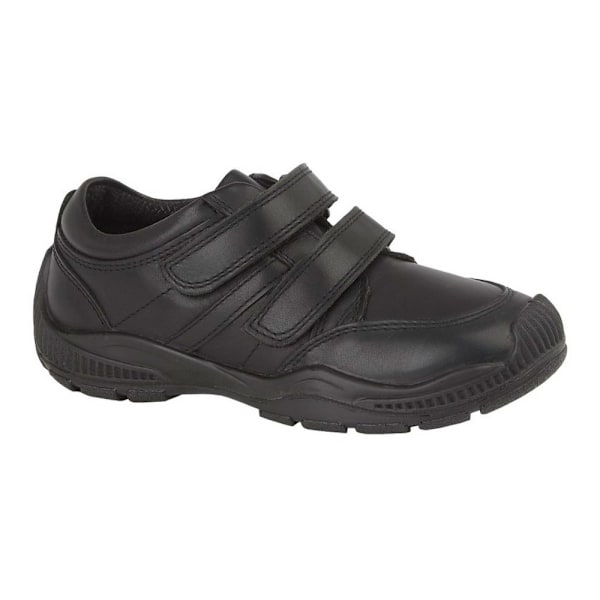 Roamers Pojkar Tvilling Touch Fastening Lädersko Med Tåskydd 1 Black 11 UK Child