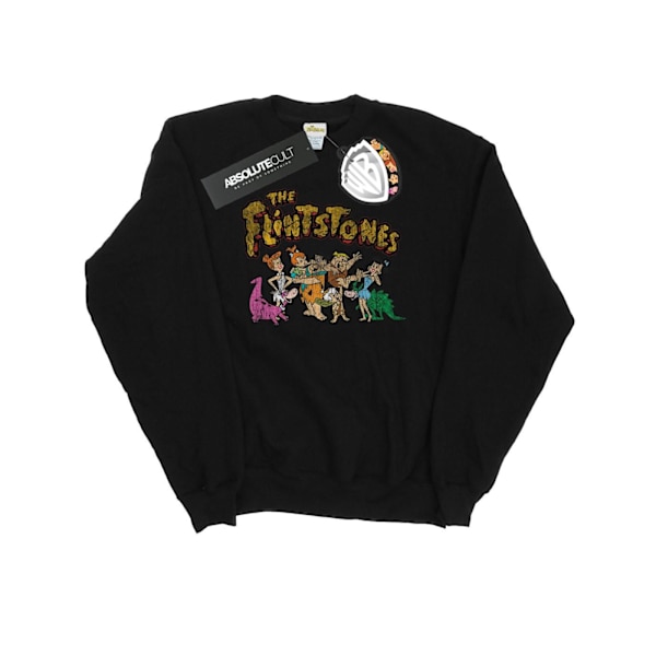 The Flintstones Herr Grupp Distressed Sweatshirt S Svart Black S