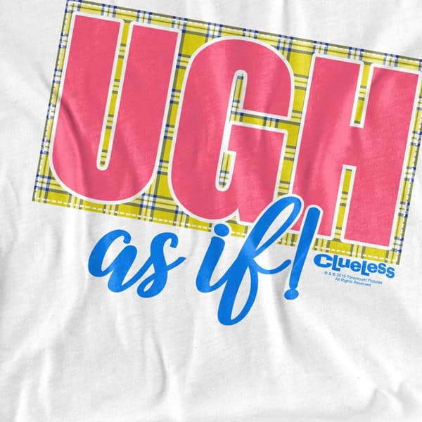 Clueless Herr Ugh As If T-Shirt M Vit White M