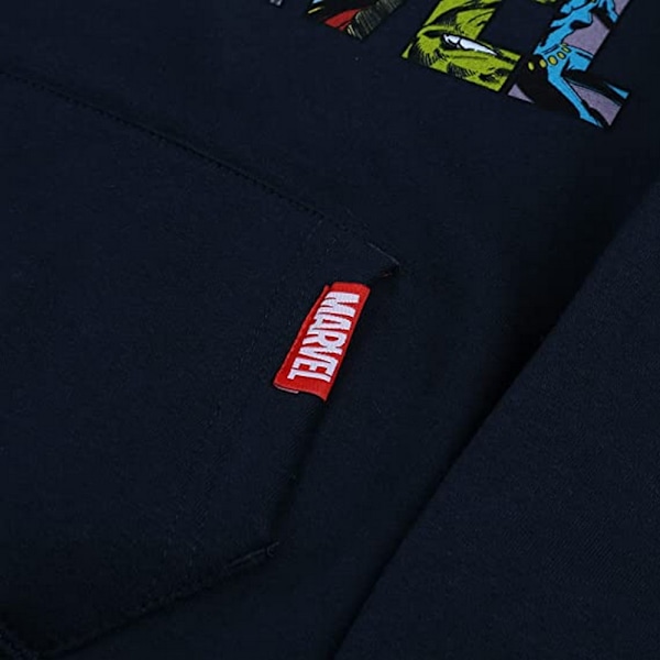 Marvel Boys Characters Hoodie 8-9 år Marinblå Navy 8-9 Years