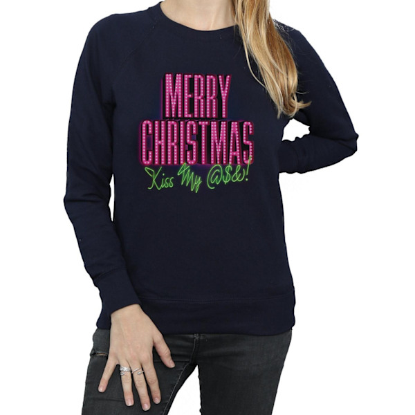 National Lampoon's Christmas Vacation Dam/Damer Kiss My Ass Navy Blue L