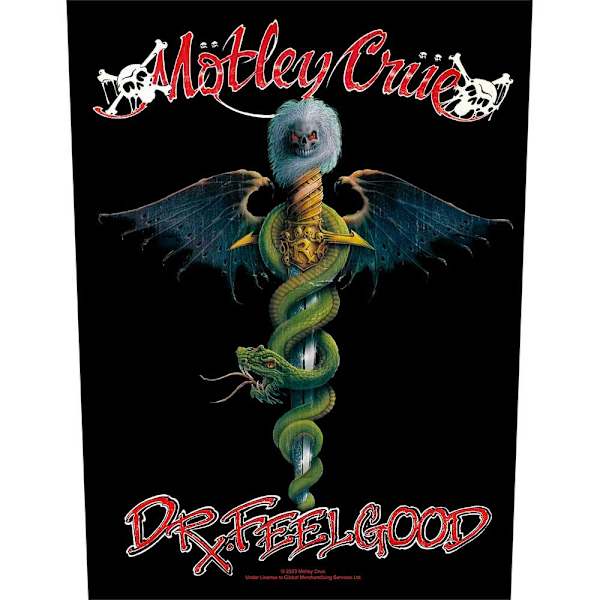 Motley Crue Dr Feelgood Patch One Size Svart/Röd/Grön Black/Red/Green One Size