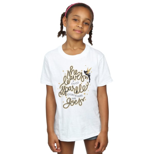 Tinkerbell Girls Stars Bomull T-shirt 5-6 år Vit White 5-6 Years