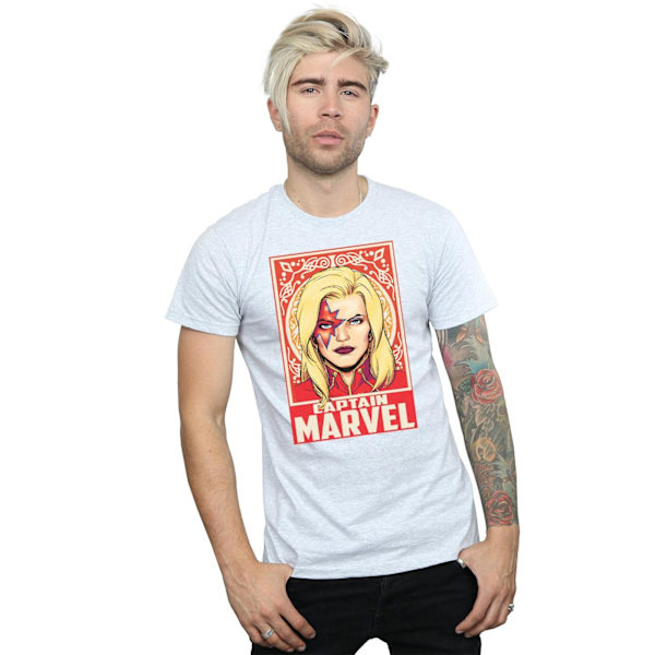 Marvel Captain Marvel Ornament T-shirt L Sports Grey för män Sports Grey L