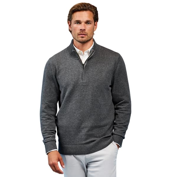 Asquith & Fox Herr Zip Sweatshirt i Bomullsblandning 3XL Kolgrå Charcoal 3XL