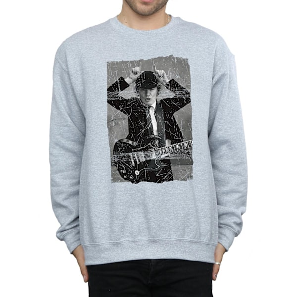 AC/DC Herr Angus Young Distressed Foto Sweatshirt XXL Sports G Sports Grey XXL