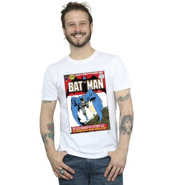 DC Comics Herr T-shirt Running Batman Cover M Vit White M