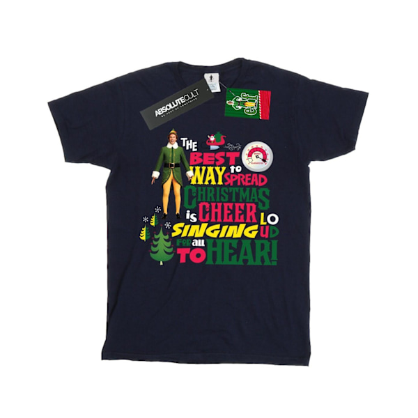 Elf Boys Christmas Cheer T-Shirt 9-11 år Marinblå Navy Blue 9-11 Years