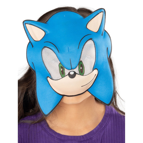 Sonic The Hedgehog 1/2 Mask En Storlek Blå/Vit Blue/White One Size