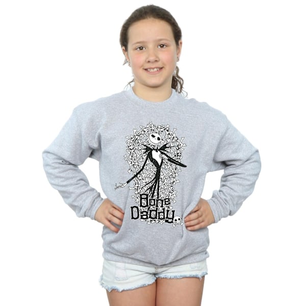 Disney Girls Nightmare Before Christmas Bone Daddy Sweatshirt 9 Sports Grey 9-11 Years