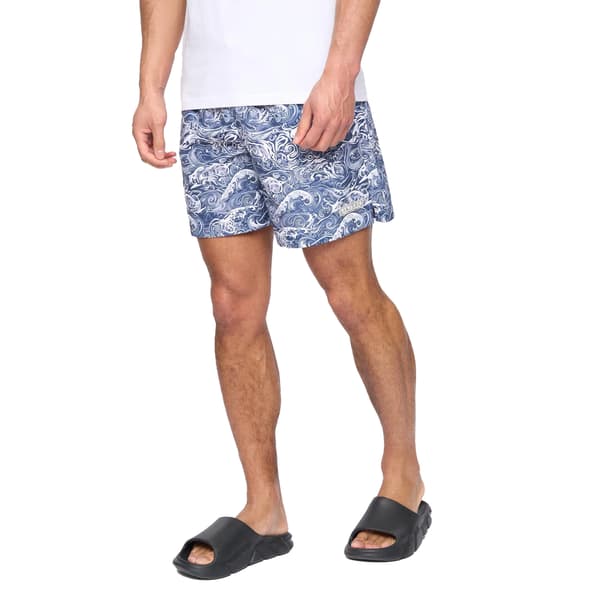 Henleys Herr Wave Polyester Vanliga Sommar Badshorts S Marinblå Navy S