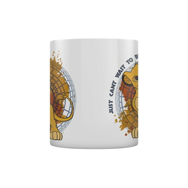 Lejonkungen kan inte vänta på att bli kung Mugg En Storlek Vit/Gul White/Yellow One Size