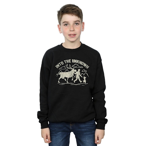 Disney Boys Frozen 2 Into The Unknown Sweatshirt 3-4 År Svart Black 3-4 Years