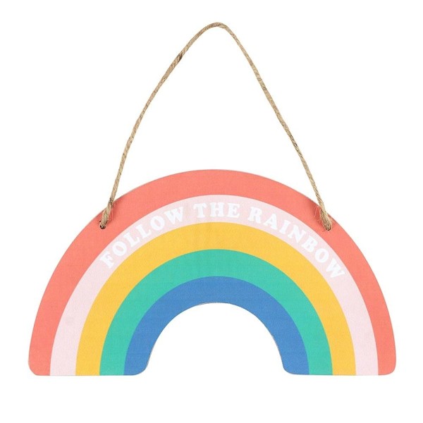 Följ regnbågen dörrskylt Rainbow One Size
