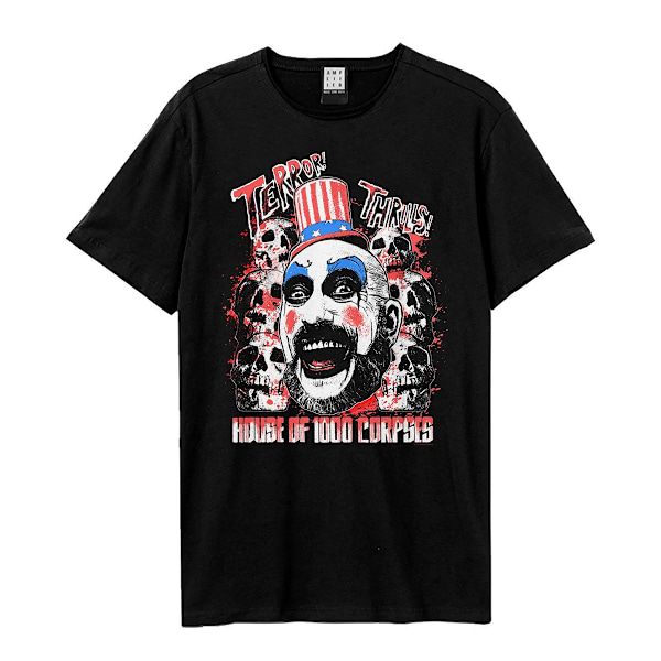 Amplified Unisex Vuxen House Of 1000 Corpses Terror Thrills Rob Zombie T-shirt Black XS