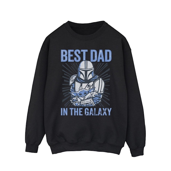 Star Wars Mandalorian Bästa Pappa Galaxy Sweatshirt S Svart Black S