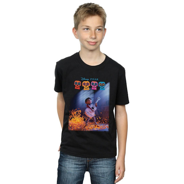 Disney Boys Coco Miguel Spelar Gitarr T-Shirt 3-4 År Svart Black 3-4 Years