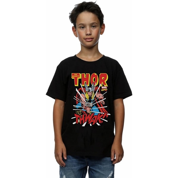 Thor Boys Thwak Cotton T-Shirt 7-8 år Svart Black 7-8 Years