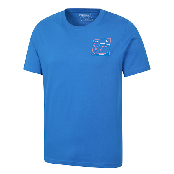 Mountain Warehouse Herr Adventure Begins Linjekonst Bomulls-T-shirt Cobalt 4XL
