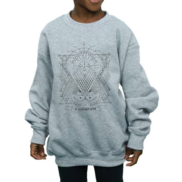 Fantastiska vidunder Girls Fwooper Icon Sweatshirt 12-13 år Spor Sports Grey 12-13 Years