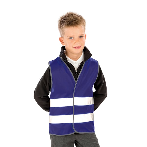 Result Core Kids Unisex Hi-Vis Säkerhetsväst 7-9 År Marinblå Navy 7-9 Years