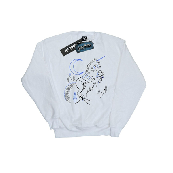 Harry Potter Dam/Dam Unicorn Line Art Sweatshirt XXL Vit White XXL